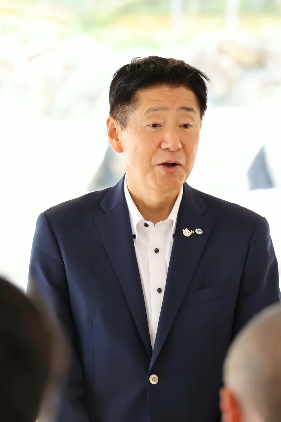 来賓を代表して挨拶する長門市長 江原達也氏（うつわの秋2026 オープニングセレモニー）